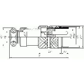 Conector de Aviação Circular Mike Grande GX20 3 Vias Macho para Cabo