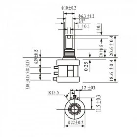 Potenciômetro Multivoltas 10 Voltas 1k 3590S