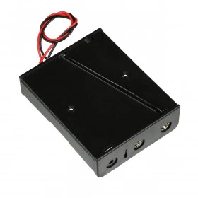 Suporte para 3 Células de Lítio 18650 Preto