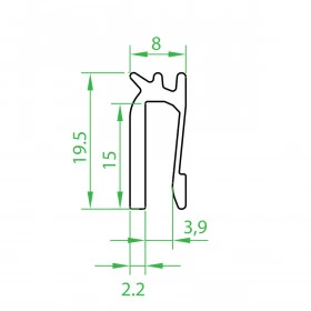 Dissipador de Alumínio tipo Clip RK15 10mm