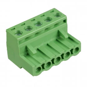 Conector Borne Fêmea Verde 5 Vias KF2EDGK-5.08 Passo 5,08mm