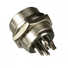 Conector de Aviação Circular Mike GX16 4 Vias Macho para Painel