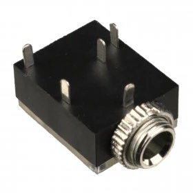 Jack J2 P2 Estéreo com Rosca para Placa Circuito Fechado (PJ-324M)