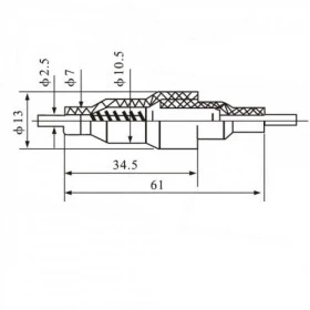 Porta Fusível 6x30mm Meio de Fio F103C