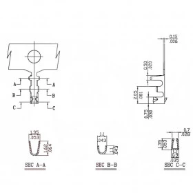 Terminal para Alojamento Pico Blade 1,25mm