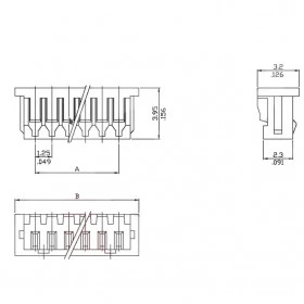 Conector Alojamento 4 Vias Pico Blade 1,25mm