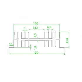 Dissipador de Alumínio RK11 40mm