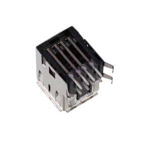 Conector USB Duplo Tipo A Fêmea 90° para Placa