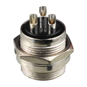 Conector de Aviação Circular Mike Grande GX20 3 Vias Macho para Painel