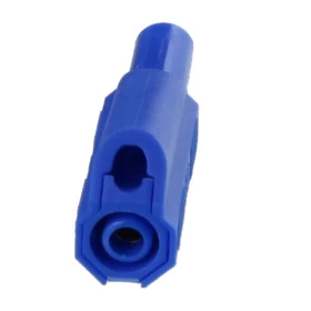 PB981D - Pino Banana 4mm de Segurança com Derivação Azul