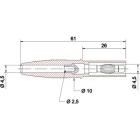 Pino Banana de Segurança PS881 Azul 4mm com Mola e Capa Flexível 20A