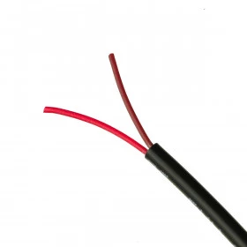 Cabo Manga 2 Vias 26AWG Preto sem Blindagem (metro)