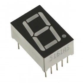 Display 7 Segmentos Vermelho Catodo Comum Fundo Preto 0,56"