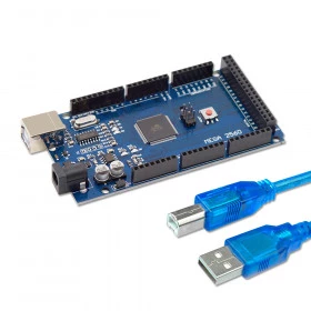 Placa de Desenvolvimento para ATMEGA2560 Compatível com Arduino Mega com CH340 e Cabo USB