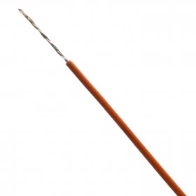 Cabo Estanhado tipo Cabinho para Eletrônica Laranja 0,10mm² (metro)