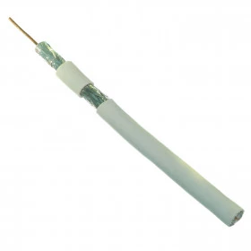 Cabo Coaxial RG59 75 Ohms 47% Branco para Antena