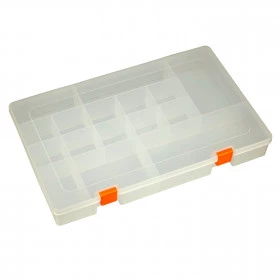 Caixa Organizadora Plástica Transparente Grande 16 Divisórias 348*224*45,8mm