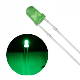 Led Verde 3mm Difuso