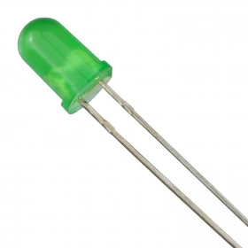 Led Verde 5mm Difuso 520-525nm