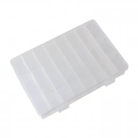 Caixa Organizadora Plástica Transparente 24 Divisórias 19,5*13*4,3cm