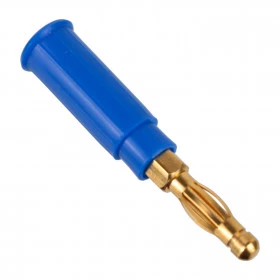 Pino Banana Banhado a Ouro Au PB81 Azul 4mm com Mola e Capa Rígida 15A