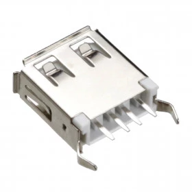 Conector USB Tipo A Fêmea 180° para Placa