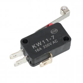 Chave Micro Switch 250V 16A com Alavanca de 27mm e Roda KW11-7 (Fim de Curso)