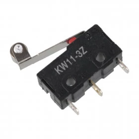 Chave Micro Switch 250V 5A com Alavanca de 17mm e Roda KW11-3Z-5A (Fim de Curso)