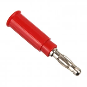 Pino Banana PB81 Vermelho 4mm com Mola e Capa Rígida 15A