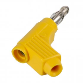 Pino Banana 110° D118 Amarelo 4mm com Mola Derivação e Capa Flexível 15A