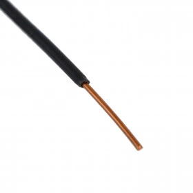 Cabo Fio Sólido Rígido para Eletrônica Preto 0,20mm² (metro)