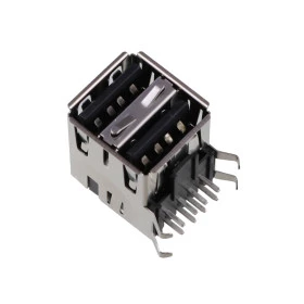 Conector USB Duplo Tipo A Fêmea 90° para Placa