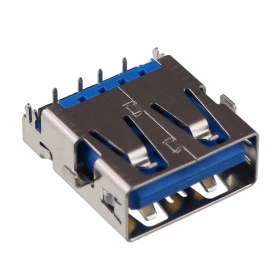 Conector USB 3.0 Fêmea 90° para Placa