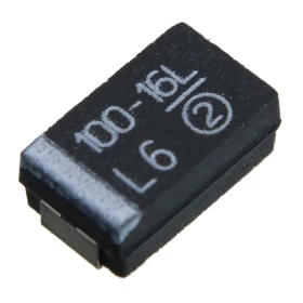 Capacitor Eletrolítico de Tântalo SMD 100μF 100uF 16V 10%