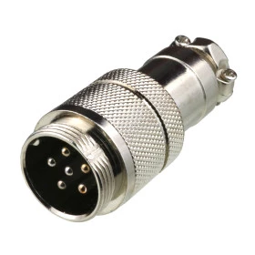 Conector de Aviação Circular Mike Grande GX20 6 Vias Macho para Cabo