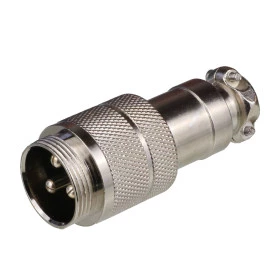 Conector de Aviação Circular Mike Grande GX20 3 Vias Macho para Cabo