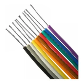 Kit 50 Metros Cabinho Estanhado 0,10mm² Cabo Flexível Colorido Para Eletrônica 10 Cores