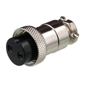 Conector de Aviação Circular Mike Grande GX20 2 Vias Fêmea para Cabo