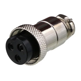 Conector de Aviação Circular Mike Grande GX20 3 Vias Fêmea para Cabo