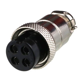 Conector de Aviação Circular Mike Grande GX20 4 Vias Fêmea para Cabo