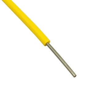 Cabo Fio Sólido Rígido para Eletrônica Estanhado Amarelo 0,30mm² 300V 70°C (metro)