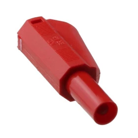 PB981D - Pino Banana 4mm de Segurança com Derivação Vermelho