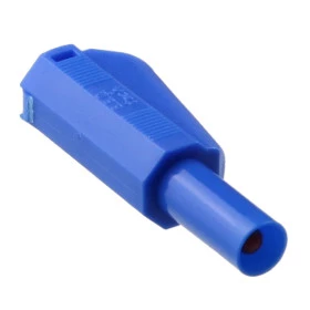 PB981D - Pino Banana 4mm de Segurança com Derivação Azul