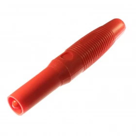 Pino Banana de Segurança PS881 Vermelho 4mm com Mola e Capa Flexível 20A