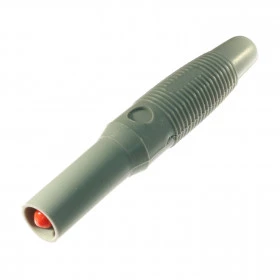 Pino Banana de Segurança PS881 Cinza 4mm com Mola e Capa Flexível 20A