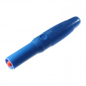 Pino Banana de Segurança PS881 Azul 4mm com Mola e Capa Flexível 20A