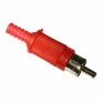 Plug RCA Macho Vermelho com Rabicho Rígido