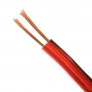 Cabo Duplo para Alto Falante Som Vermelho Cristal Polarizado 2x0,27mm²
